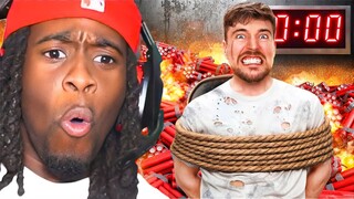 Kai Cenat Reacts to MrBeast In 10 Minutes This Room Will Explode!