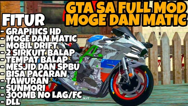 DOWNLOAD GTA SA LITE ANDROID FULL MOD MOTOR MOGE DAN MATIC HEDON SIZE 300MB BISA DI SEMUA HP ANDROID