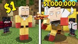 ถ้าเกิดว่า!! ไซตามะคนจน $1 เหรียญ VS ไซตามะ คนรวย $1,000,000 เหรียญ - (Minecraft One Punch Man)