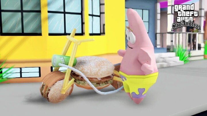 PATRICK INGIN PUNYA PACAR, SQUIDWARD KAGET - GTA Lucu Spongebob