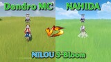 Nahida Bloom vs Traveler Bloom! Who is the best? Gameplay COMPARISON!