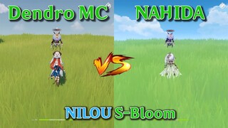 Nahida Bloom vs Traveler Bloom! Who is the best? Gameplay COMPARISON!