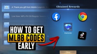 HOW TO GET MOBILE LEGENDS REDEEM CODE EARLY! (Watch this video)