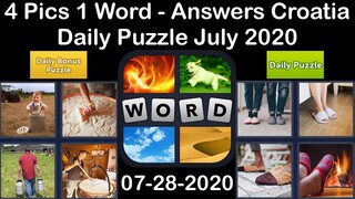 4 Pics 1 Word - Croatia - 28 July 2020 - Daily Puzzle + Daily Bonus Puzzle - Answer - Walkthrough