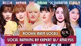 ranking the main vocals of NMIXX, KEP1ER, IVE, LE SSERAFIM, BILLLIE, & CLASS:y (by an expert)