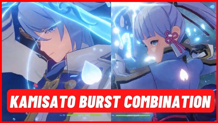 Ayato and Ayaka Elemental Burst - Kamisato Burst | Genshin Impact