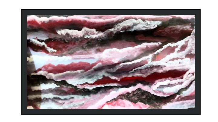 Lukisan Awan Tebal (Sky) || Cat Acrylic & Paper