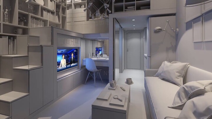 [MMD·3D]Gemdale Group Shenzhen 18 square meters Loft Apartments