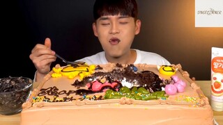 Ăn và cảm nhận bánh kem hình chậu hoa #anngon