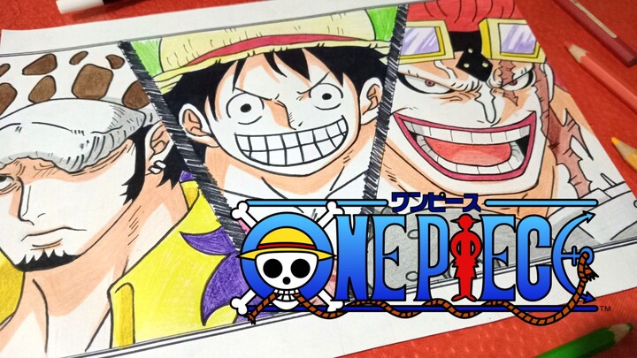 Drawing trio Saiaku No Sedai One Piece | Eutass Captain Kid