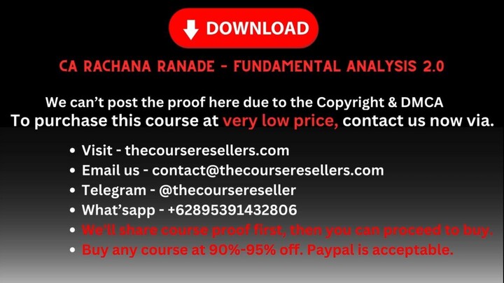 CA Rachana Ranade – Fundamental Analysis 2.0