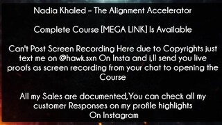 Nadia Khaled Course The Alignment Accelerator download