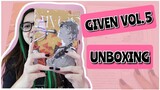 GIVEN vol. 5 UNBOXING | Mangá Yaoi + 18