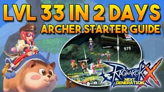 ARCHER STARTER GUIDE, LVL 33 IN 2 DAYS (MONSTER EXP LIST) - RAGNAROK MOBILE
