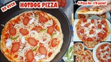 HOW TO MAKE HOTDOG PIZZA 170 PARA SA 4 PIZZA | NO BAKE | RECIPE SA MALIIT NA PUHUNAN