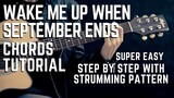 Greenday- Wake me up when September ends COMPLETE Guitar Chords Tutorial MADE EASY