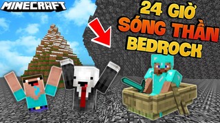 NOOB THỬ THÁCH 24 GIỜ THOÁT KHỎI SÓNG THẦN BEDROCK*NOOB SÓNG THẦN TRONG MINECRAFT N48