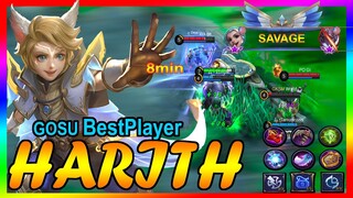 SAVEGE!! No One Can Escape Me! from ɢᴏsᴜ BestPlayer| Top Global Harith gameplay ~ Mobile Legends