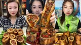 Chinese Food Mukbang Eating Show | Red beef bone marrow | Beef Bone Marrow Challenge #233 (694-696)