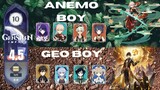 Spiral Abyss 4.5 Floor 10 C0 Kazuha The Anemo Boy & C0 Geo Boy Zhogli | Genshin Impact
