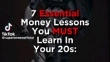 Essential lessons you should learn about money