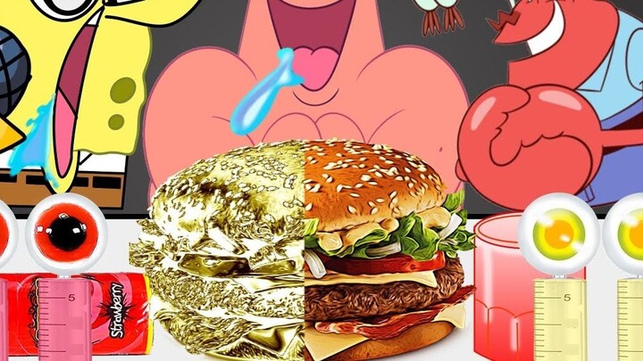 [SpongeBob SquarePants] SpongeBob dan Patrick Siaran Makan Hamburger