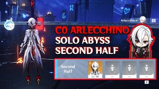 SHE CAN SOLO ABYSS!!! | C0 ARLECCHINO BOT HALF SOLO ABYSS!