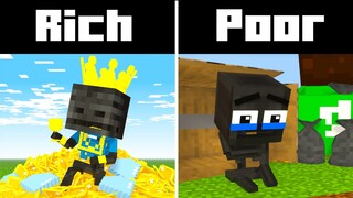 Monster School: Rich became Poor 😭 Wither Skeleton No Way Home ♥️ Sad Story | Minecraft Animation