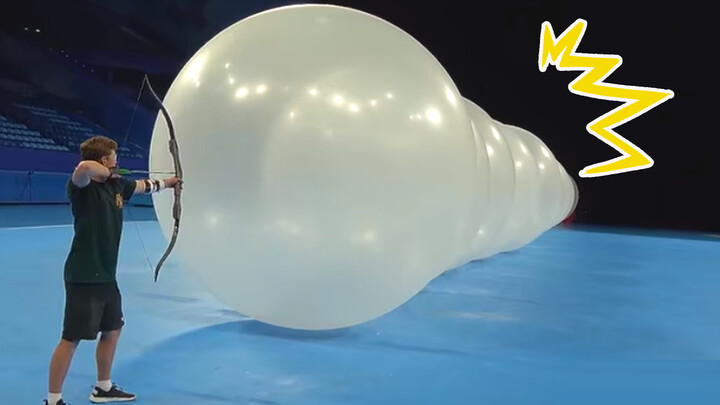 An interesting challenge of using various tools to break the balloons