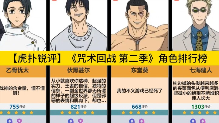 [Hupu Rui Review] "Jujutsu Kaisen Season 2" character rankings, who is the strongest king in your he
