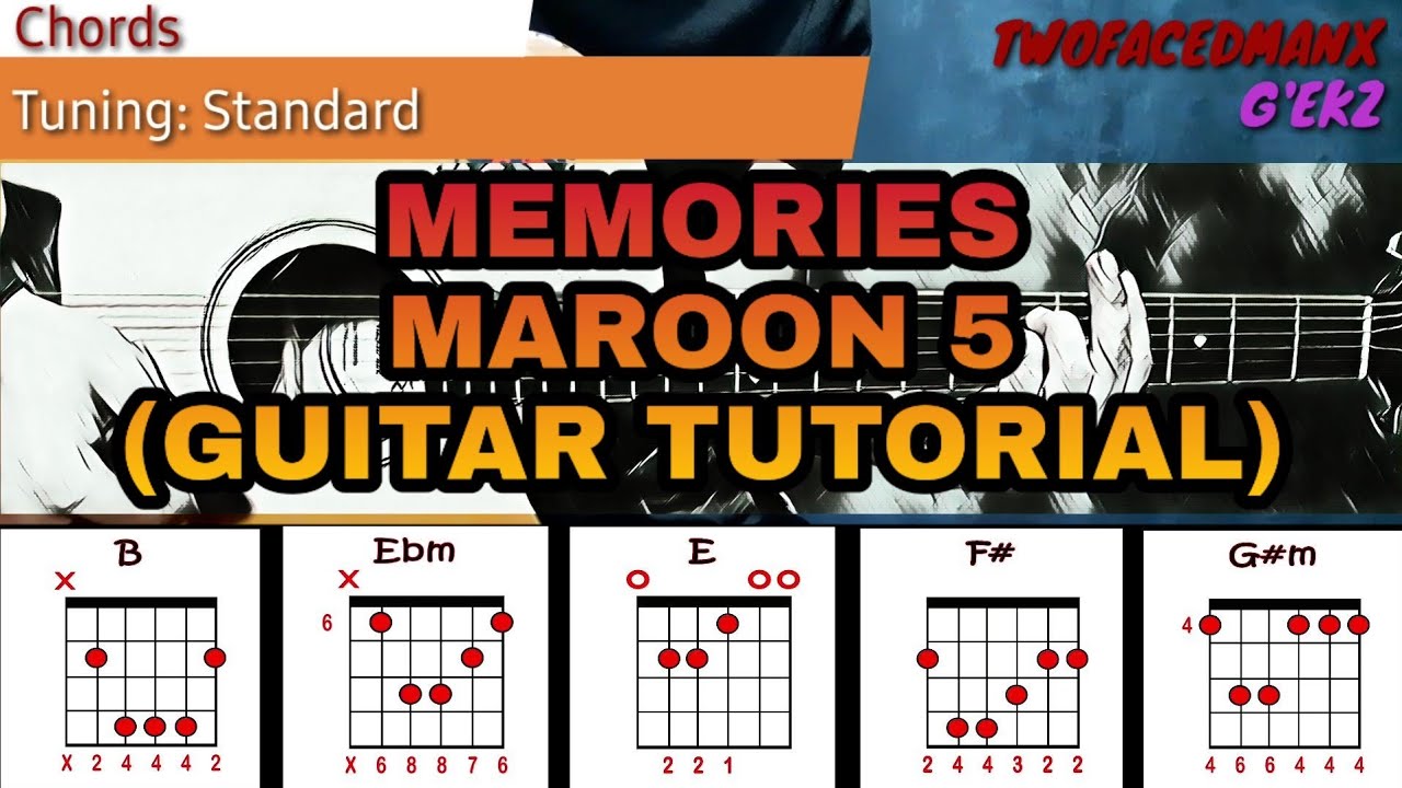 Maroon 5 Memories Guitar Tutorial Bilibili