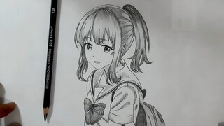 WAOW  HEBAT !! MENGGAMBAR ANIME HANYA MENGGUNAKAN SATU PENSIL ||  HASILNYA KEREN BANGET