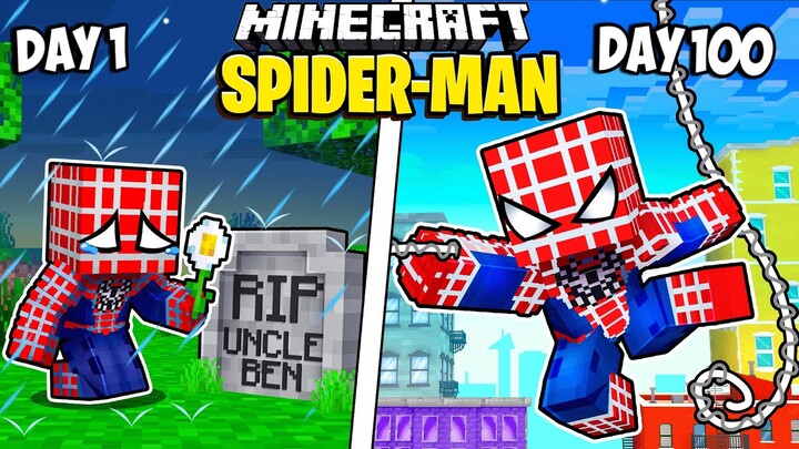 I Survived 100 Days as SPIDERMAN in Minecraft