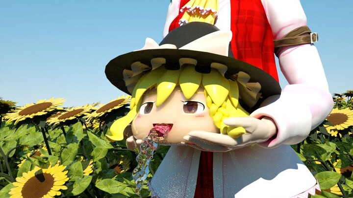 [Oriental MMD] The correct way to water the Marisa seeds & Yuxiang who are spitting water