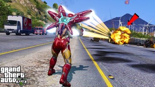 GTA 5 Người Sắt Iron Man Được Tăng Sức Mạnh Trong Bộ Giáp Nano Mark 85 Đi Náo Loạn Trong Thành Phố