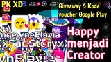 Happy menjadi Creator di PK XD Indonesia | Giveaway 5 kode voucher Google Play
