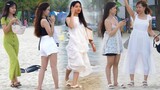 Vietnam Beach Scenes 1000 Vietnamese Women On Beautiful Beach (Vlog 110823)