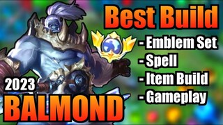 BALMOND BEST BUILD 2023 | TOP 1 GLOBAL BALMOND BUILD | BALMOND - MOBILE LEGENDS | MLBB