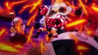 Luffy, Law and Kid Vs Kaido - Rooftop Fight #1 | One Piece 1017