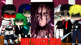 Past heroes react to How Strong Saitama Is || opm || gacha life club