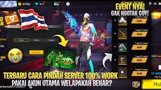 CARA PINDAH SERVER FREE FIRE TERBARU 2023 100% WORK - PAKAI AKUN UTAMA? FREE FIRE