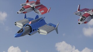 Using Blender to create the "Ultraman Gaia" Fighter