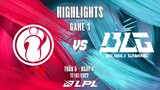 IG vs BLG | Highlights - Game 1 | Tuần 5 Ngày 4 | LPL Mùa Xuân 2022