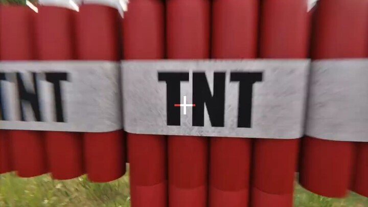 [Minecraft -- Real World]TNT Explosion!