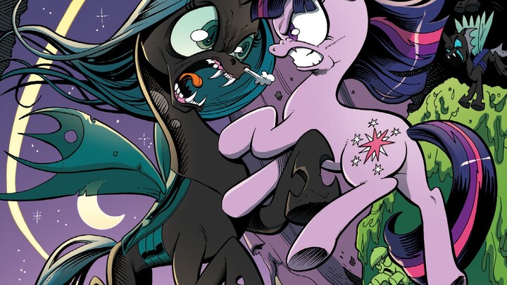 Twilight Sparkle's potential is fully unleashed, defeating the Changeling army all by herself