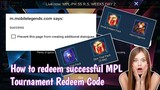 How to redeem successful MPL tournament Redeem Code in Mobile Legends | Fix undefined Code