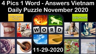 4 Pics 1 Word - Vietnam - 29 November 2020 - Daily Puzzle + Daily Bonus Puzzle - Answer -Walkthrough