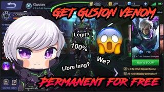 FREE VENOM GUSION SKIN 2019 | MOBILE LEGENDS