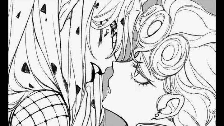 [VẼ TAY JOJO] Nước bọt KISS của Diavolo và Giorno