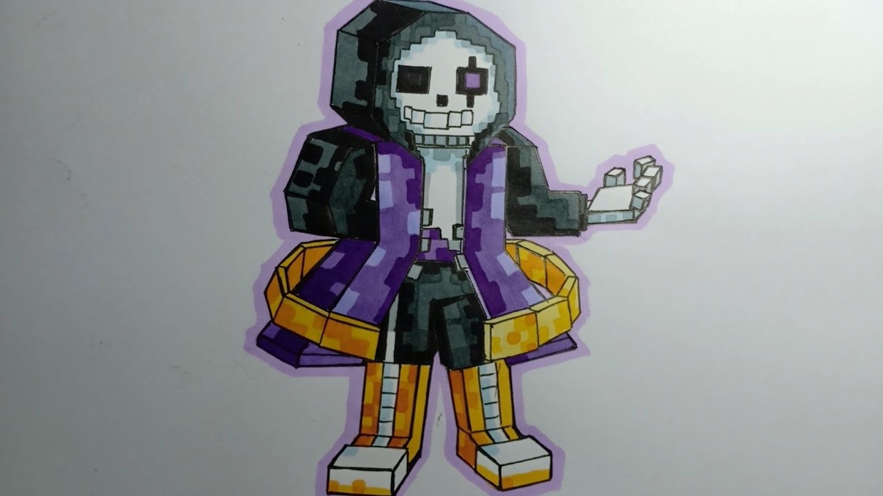 How To Draw Epic Sans Minecraft Chế Skin Epic Sans trong Mine ...